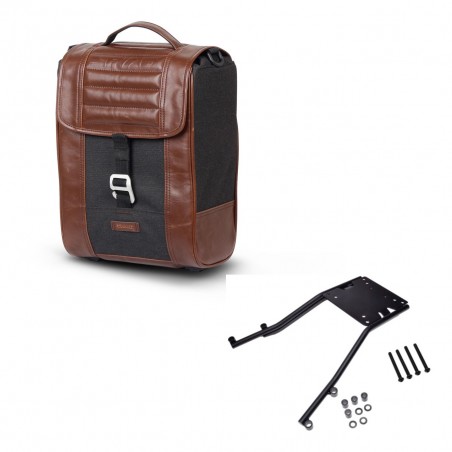 SHAD Baul maleta + soporte montaje SR38 CAFE RACER STYLE 1U KIT-445066