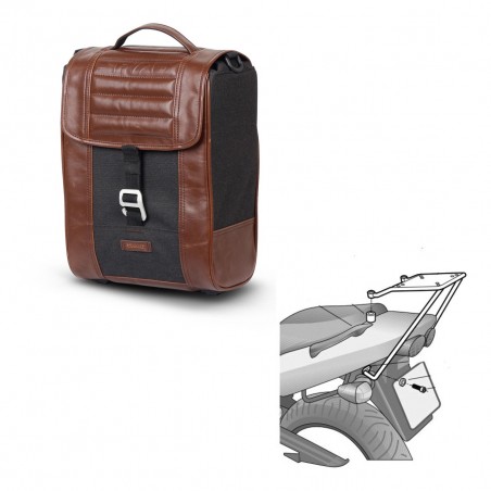 SHAD Suitcase trunk + mounting bracket SR38 CAFE RACER STYLE 1U KIT-445088