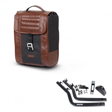 SHAD Suitcase trunk + mounting bracket SR38 CAFE RACER STYLE 1U KIT-445091
