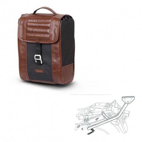 SHAD Suitcase trunk + mounting bracket SR38 CAFE RACER STYLE 1U KIT-445097