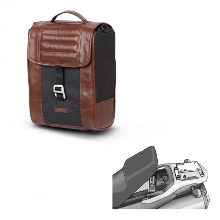 SHAD Suitcase trunk + mounting bracket SR38 CAFE RACER STYLE 1U KIT-445103