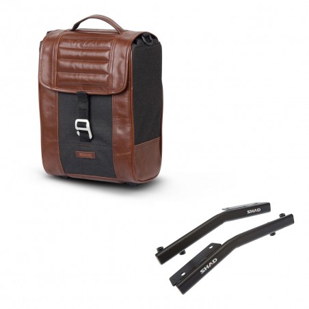 SHAD Baul maleta + soporte montaje SR38 CAFE RACER STYLE 1U KIT-445114
