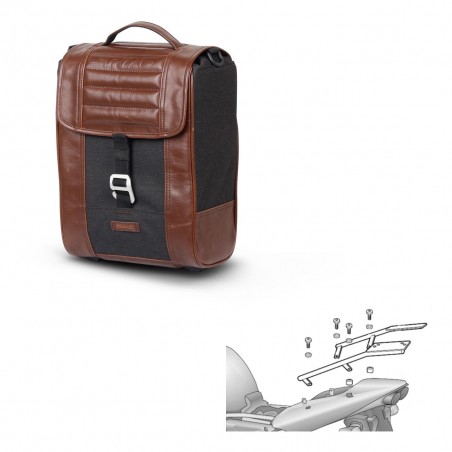 SHAD Suitcase trunk + mounting bracket SR38 CAFE RACER STYLE 1U KIT-445116