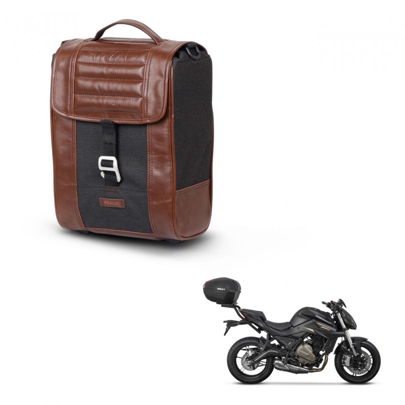 SHAD Baul maleta + soporte montaje SR38 CAFE RACER STYLE 1U KIT-445250