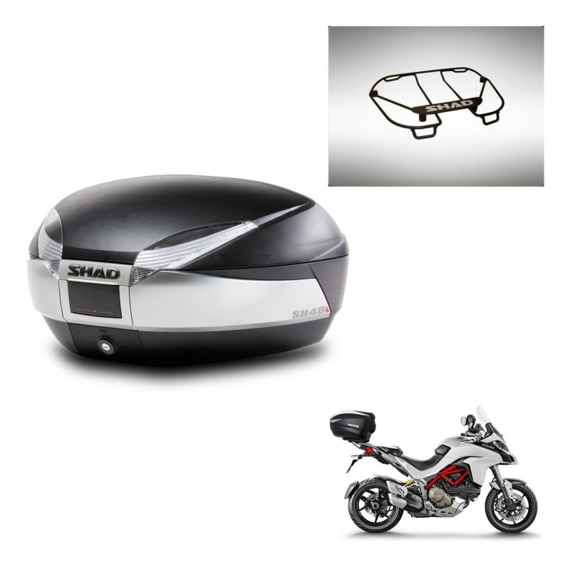 SHAD SH48 trunk + mounting bracket upper grill TITANIUM PREMIUM KIT-445300