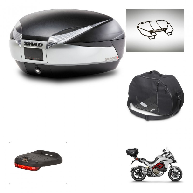 SHAD Baul SH48 + soporte montaje accesorios TITANIUM PREMIUM KIT-445303