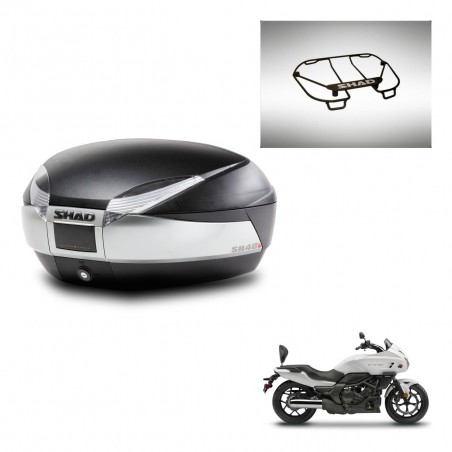 SHAD SH48 trunk + mounting bracket upper grill TITANIUM PREMIUM KIT-445308