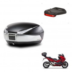 SHAD Trunk SH48 + mounting bracket brake light TITANIUM PREMIUM KIT-445313