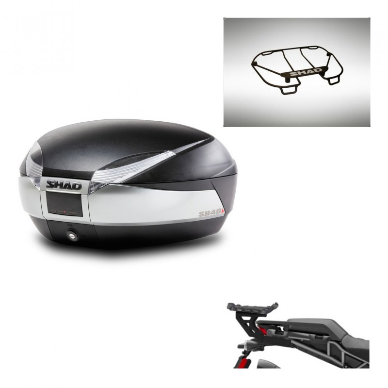 SHAD SH48 trunk + mounting bracket upper grill TITANIUM PREMIUM KIT-445324