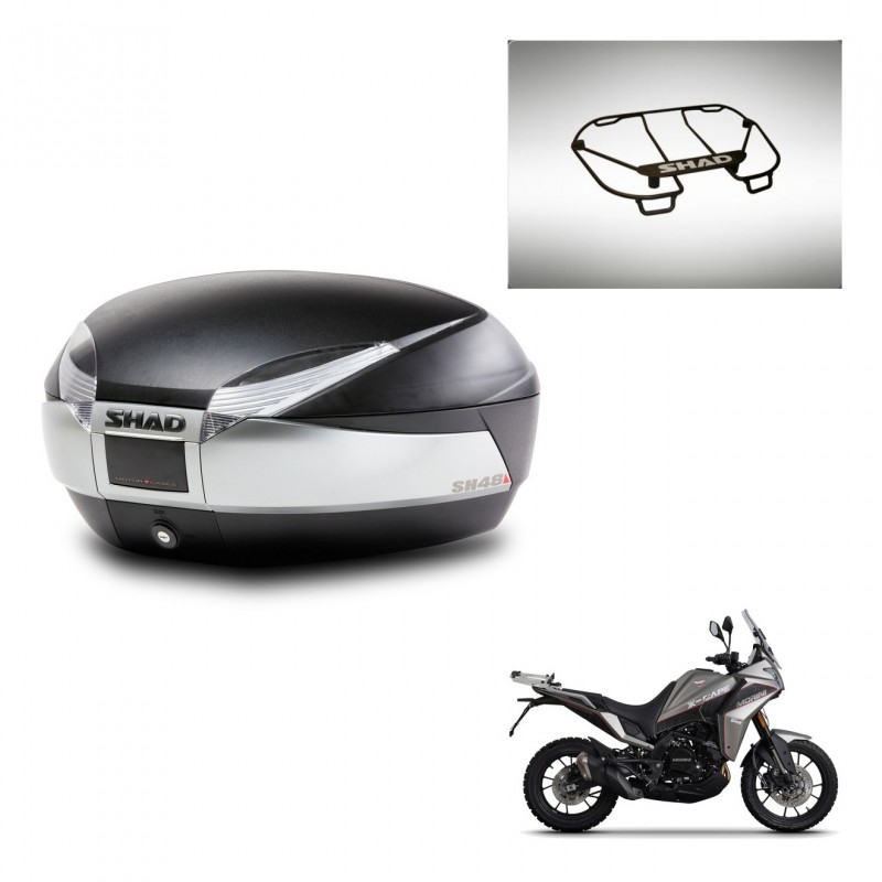 SHAD SH48 trunk + mounting bracket upper grill TITANIUM PREMIUM KIT-445332