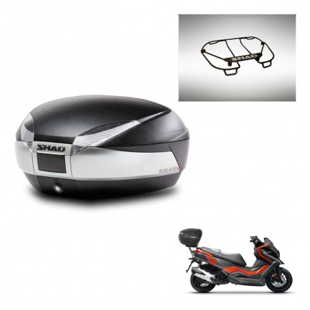 SHAD SH48 trunk + mounting bracket upper grill TITANIUM PREMIUM KIT-445348