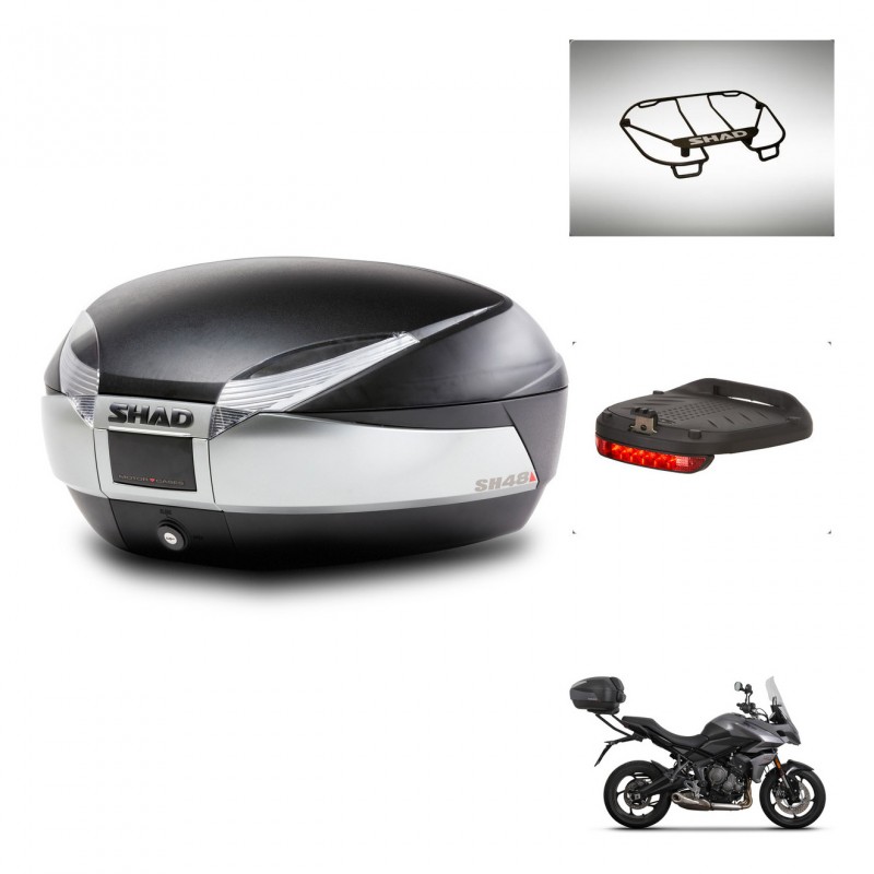 SHAD Baul SH48 + soporte montaje accesorios TITANIUM PREMIUM KIT-445381