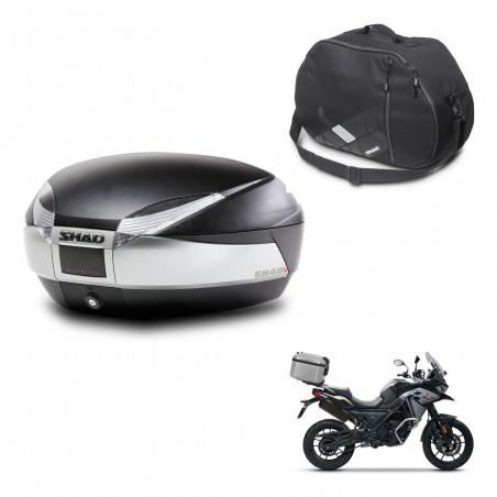 SHAD Baul SH48 + soporte montaje bolsa interna TITANIUM PREMIUM KIT-445386