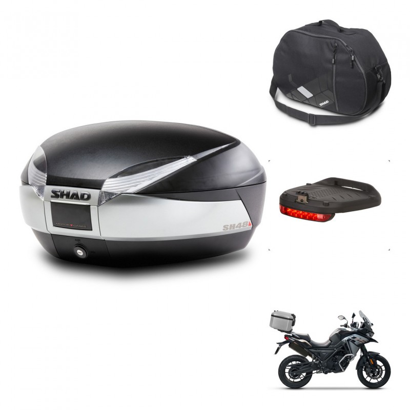 SHAD Baul SH48 + soporte montaje accesorios TITANIUM PREMIUM KIT-445387