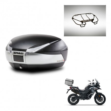 SHAD Baul SH48 + soporte montaje parrilla superior TITANIUM PREMIUM KIT-445388