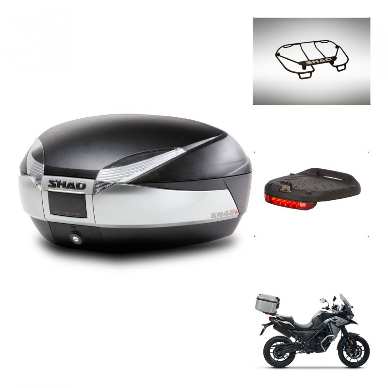 SHAD Baul SH48 + soporte montaje accesorios TITANIUM PREMIUM KIT-445389