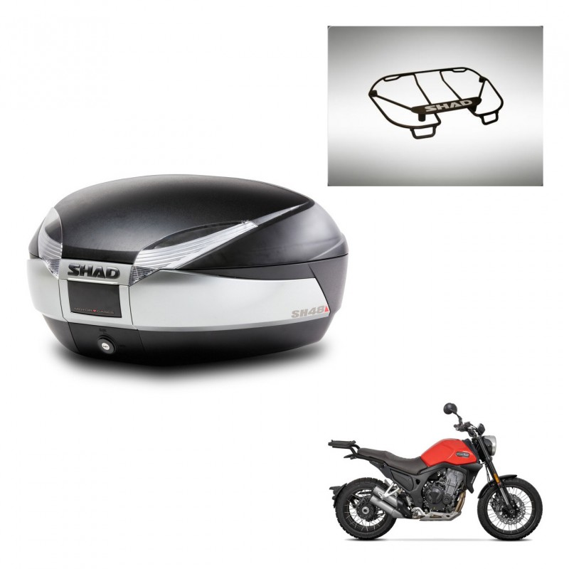 SHAD SH48 trunk + mounting bracket upper grill TITANIUM PREMIUM KIT-445420