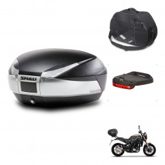 SHAD Baul SH48 + soporte montaje accesorios TITANIUM PREMIUM KIT-445435