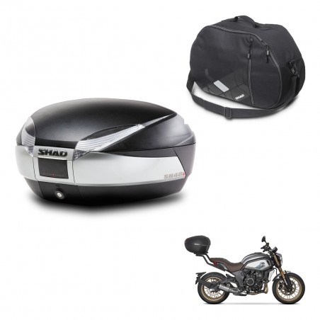 SHAD Baul SH48 + soporte montaje bolsa interna TITANIUM PREMIUM KIT-445442