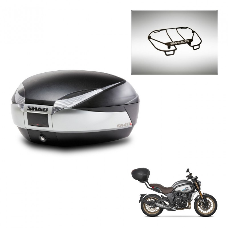 SHAD SH48 trunk + mounting bracket upper grill TITANIUM PREMIUM KIT-445444