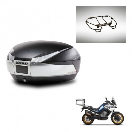 SHAD Baul SH48 + soporte montaje parrilla superior TITANIUM PREMIUM KIT-445452