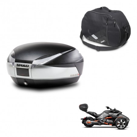 SHAD SH48 trunk + mounting bracket internal bag TITANIUM PREMIUM KIT-445458