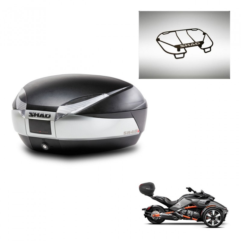 SHAD SH48 trunk + mounting bracket upper grill TITANIUM PREMIUM KIT-445460