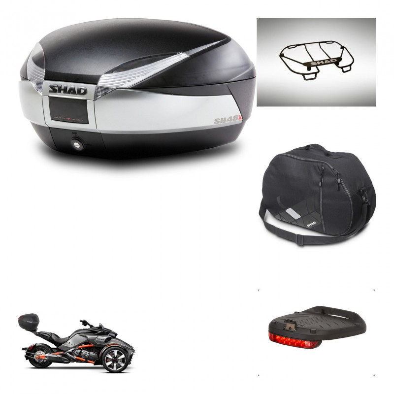 SHAD Baul SH48 + soporte montaje accesorios TITANIUM PREMIUM KIT-445463