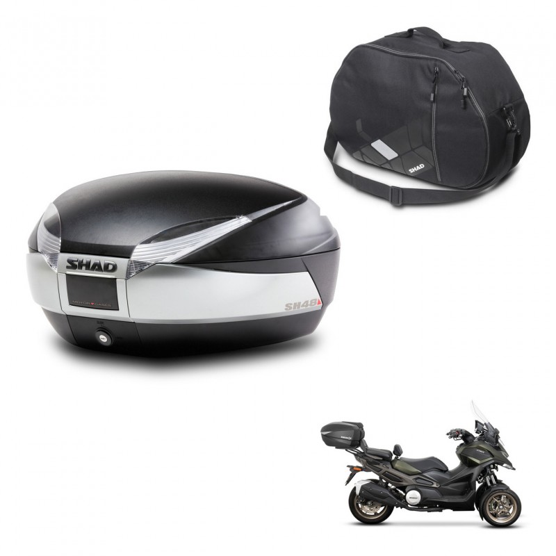 SHAD SH48 trunk + mounting bracket internal bag TITANIUM PREMIUM KIT-445466