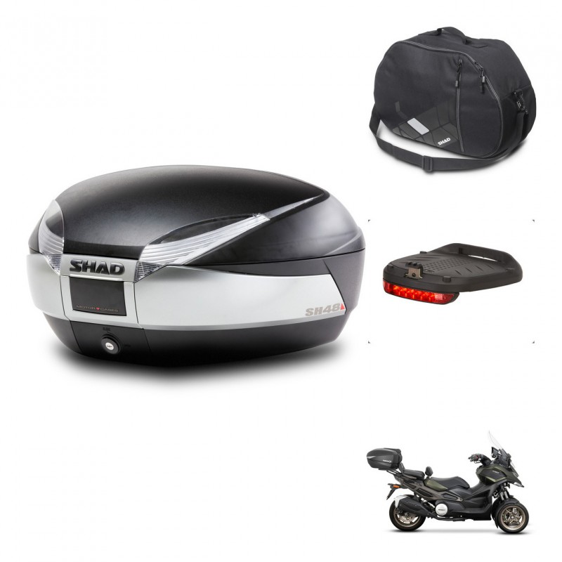 SHAD Baul SH48 + soporte montaje accesorios TITANIUM PREMIUM KIT-445467