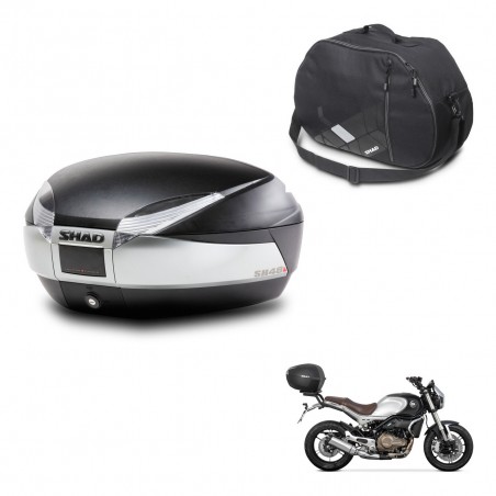 SHAD Baul SH48 + soporte montaje bolsa interna TITANIUM PREMIUM KIT-445482