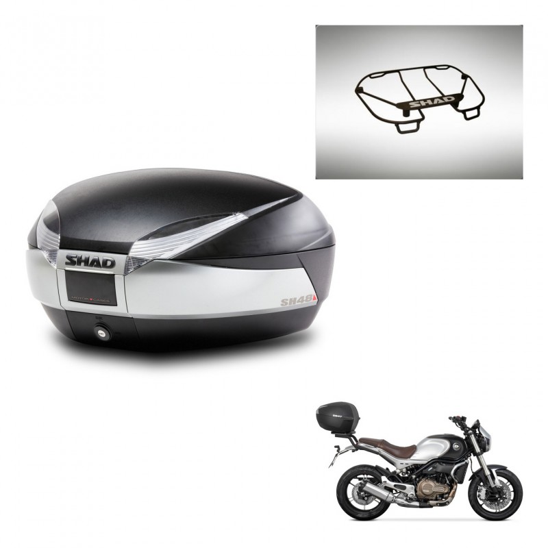 SHAD SH48 trunk + mounting bracket upper grill TITANIUM PREMIUM KIT-445484