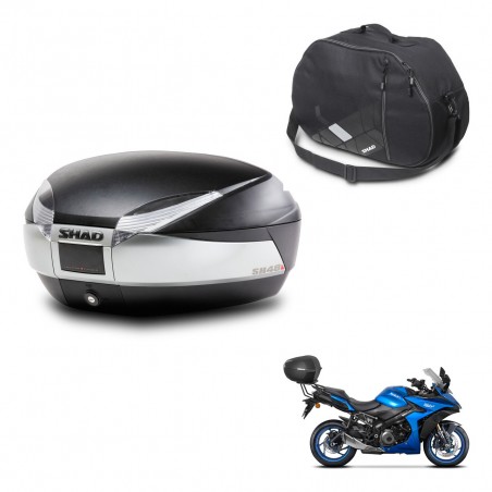 SHAD Baul SH48 + soporte montaje bolsa interna TITANIUM PREMIUM KIT-445490