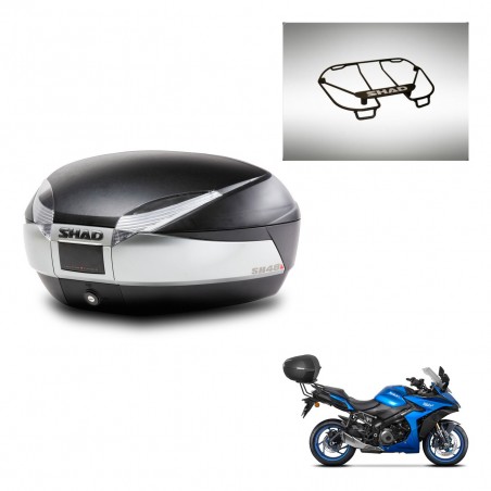SHAD Baul SH48 + soporte montaje parrilla superior TITANIUM PREMIUM KIT-445492