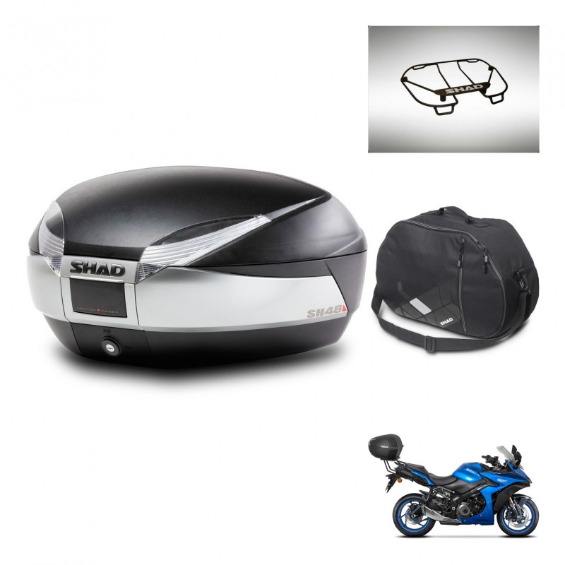 SHAD Baul SH48 + soporte montaje accesorios TITANIUM PREMIUM KIT-445494
