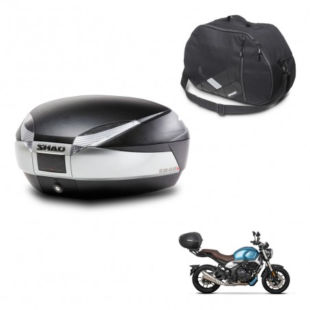 SHAD Baul SH48 + soporte montaje bolsa interna TITANIUM PREMIUM KIT-445498