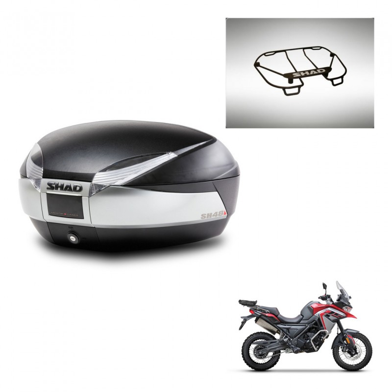 SHAD SH48 trunk + mounting bracket upper grill TITANIUM PREMIUM KIT-445508