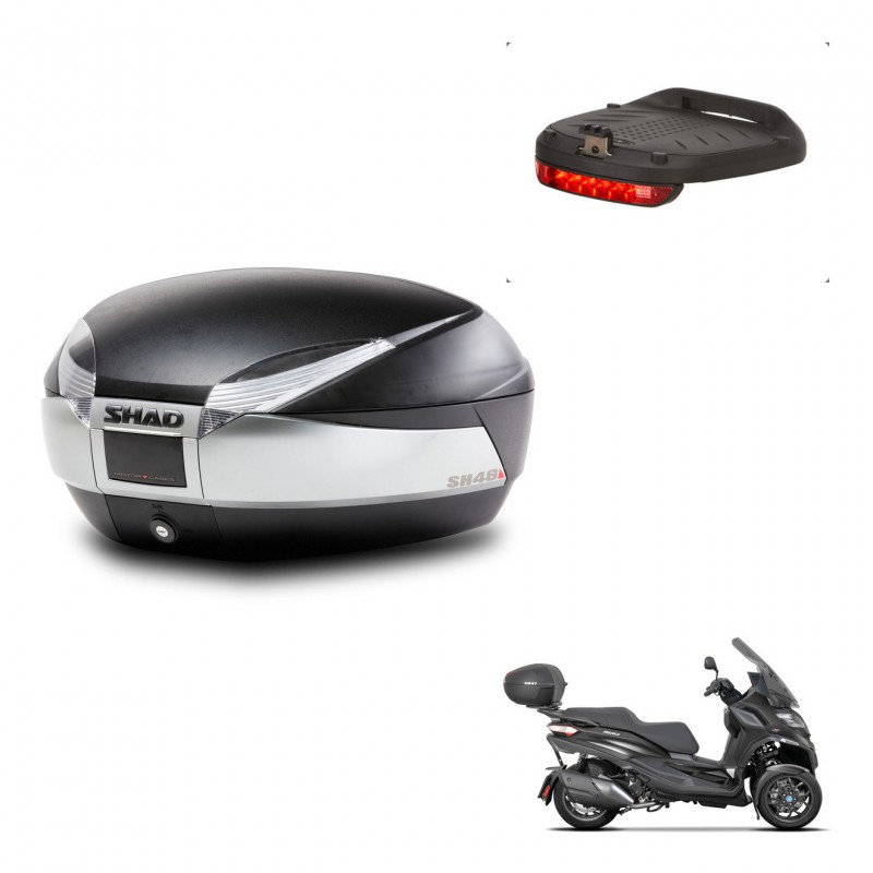 SHAD Baul SH48 + soporte montaje luz de freno TITANIUM PREMIUM KIT-445513