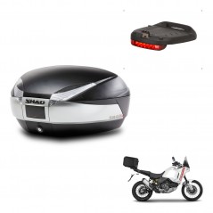SHAD Trunk SH48 + mounting bracket brake light TITANIUM PREMIUM KIT-445553