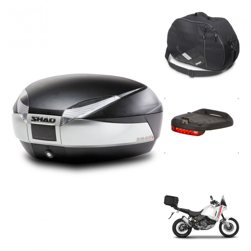 SHAD Baul SH48 + soporte montaje accesorios TITANIUM PREMIUM KIT-445555