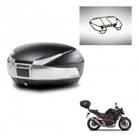 SHAD Baul SH48 + soporte montaje parrilla superior TITANIUM PREMIUM KIT-445564