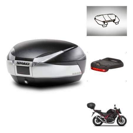 SHAD Baul SH48 + soporte montaje accesorios TITANIUM PREMIUM KIT-445565