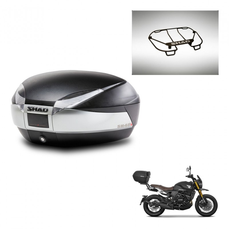 SHAD SH48 trunk + mounting bracket upper grill TITANIUM PREMIUM KIT-445580