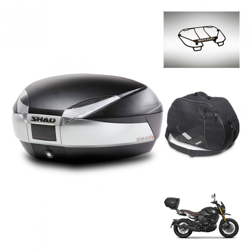 SHAD Baul SH48 + soporte montaje accesorios TITANIUM PREMIUM KIT-445582