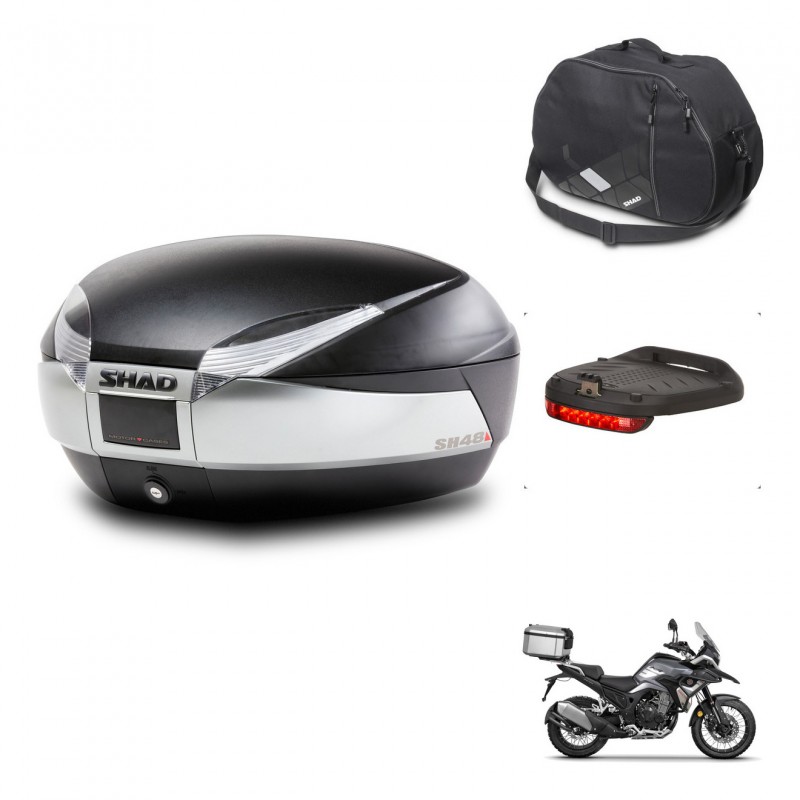 SHAD Baul SH48 + soporte montaje accesorios TITANIUM PREMIUM KIT-445587