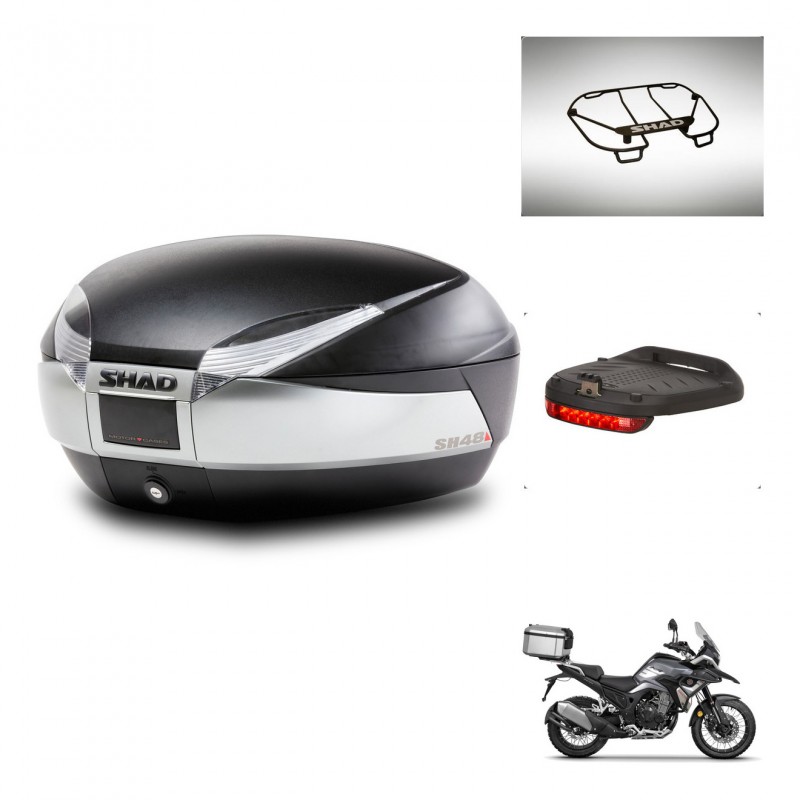 SHAD Baul SH48 + soporte montaje accesorios TITANIUM PREMIUM KIT-445589