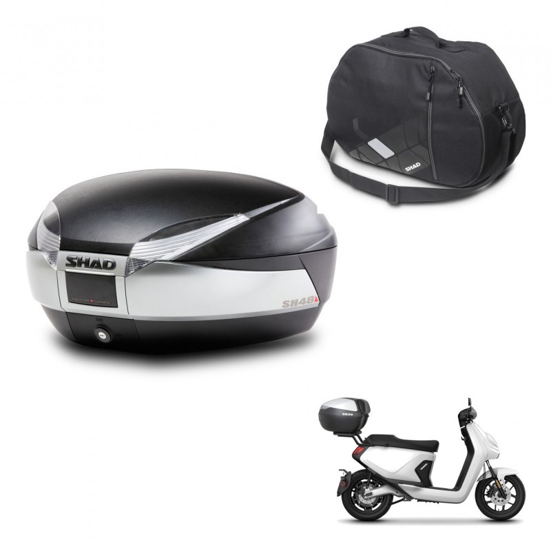 SHAD Baul SH48 + soporte montaje bolsa interna TITANIUM PREMIUM KIT-445594