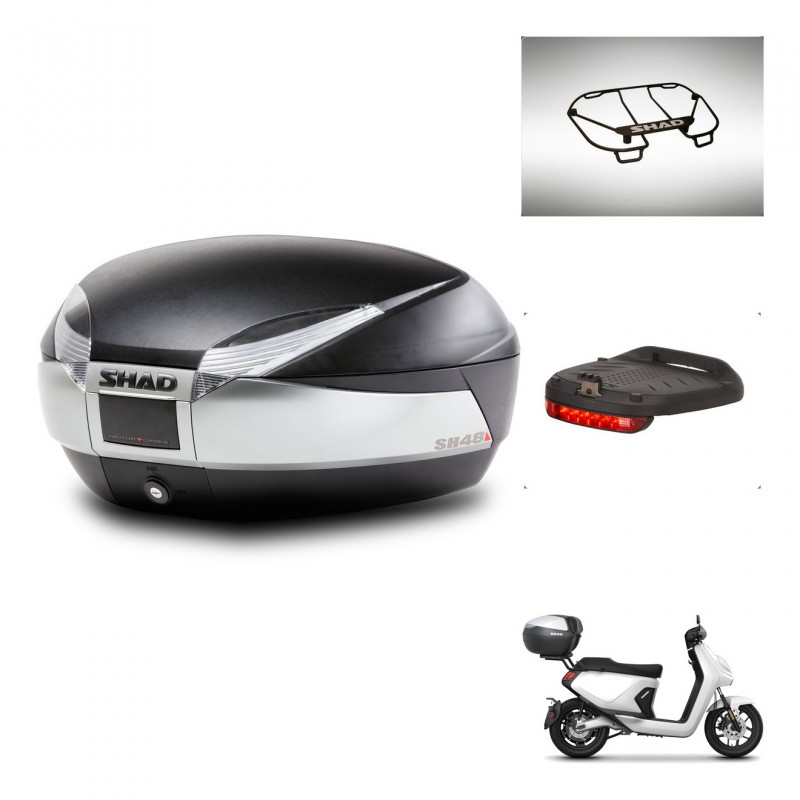 SHAD Baul SH48 + soporte montaje accesorios TITANIUM PREMIUM KIT-445597