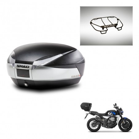 SHAD Baul SH48 + soporte montaje parrilla superior TITANIUM PREMIUM KIT-445628