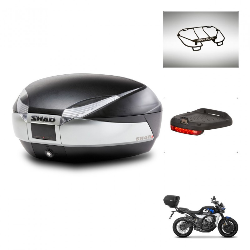 SHAD Baul SH48 + soporte montaje accesorios TITANIUM PREMIUM KIT-445629